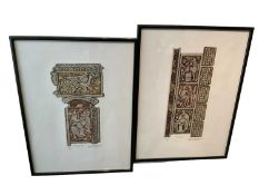 Valerie Thornton (1931-1991) etching and aquatint, a pair of works, Macquville and Terioux, both sig