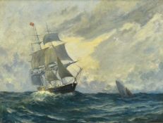 1920s oil on canvas - The Clipper 