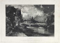 David Lucas after John Constable RA, two mezzotints, 