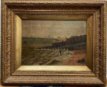 Three oil paintings in gilt frames