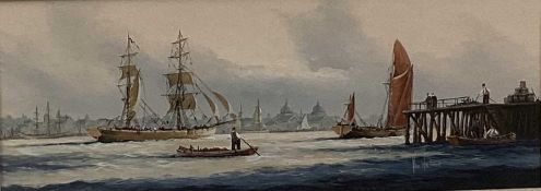 Ken Hammond (b.1948), marine gouache, signed, in gilt frame
