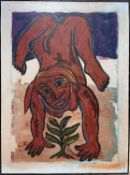 Eileen Cooper RA, mixed media on masonite