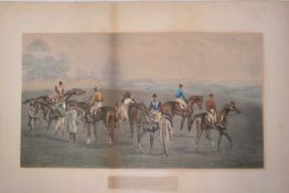 Set of six Victorian hand coloured Racing engravings after G. C. Hunt, published by McQueen 1877, un