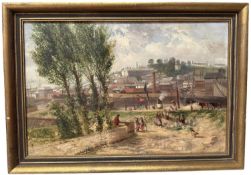English School, mid 19th century, oil on artists board - Newport, Monmouthshire, inscribed and dated