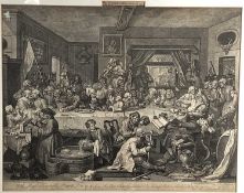 William Hogarth (1697-1764) engraving - the Election Series Plate 1 'An Election Entertainment' (3rd