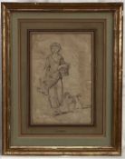 Two 18th century works on paper, both in glazed frames