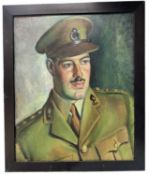 Nisbet, possibly Tom Nisbet (1909-2001) oil on board - Portrait of an Officer, signed, 60cm x 48cm,