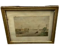 Norwich School, 19th century, watercolour Horning Ferry