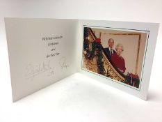 H.M. Queen Elizabeth II and H.R.H. The Duke of Edinburgh, signed 2006 Christmas card with twin gilt