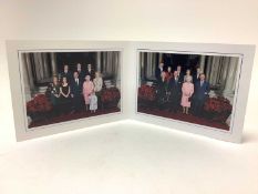 H.M. Queen Elizabeth II and H.R.H. The Duke of Edinburgh, signed 2007 Christmas card with twin gilt