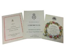 The Service of Thanksgiving to celebrate the 60th Birthday of H.M. The Queen 21st April 1986, Order