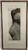 Willi Kissmer( German 1951 - 2918) signed limited edition print - White Fabric, 59cm x 22cm, in glaz