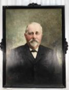 Fran Jan Simons (Belgium 1855-1919) oil on canvas - Portrait of a Gentleman, signed, 78cm x 59cm, fr