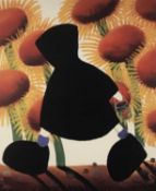 Mackenzie Thorpe (1956-) 'Land of Love', pencil signed limited edition print, 45cm x 38cm, framed an