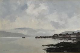 Roy Perry RI (British 1935-1993) watercolour and gouache 'Loch Fyne at Inverary'