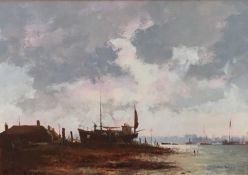 Roy Perry RI (British 1935-1993) watercolour and gouache 'Near Lowestoft (trawler)'