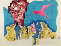 Jonathan Millward, gouache with pen and ink, 'Conduit Street'