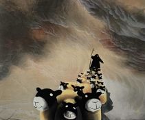 Mackenzie Thorpe (1956-) 'The Great Journey', pencil-signed limited edition print, framed and glazed