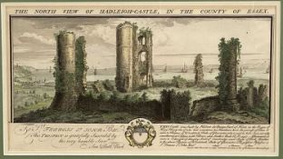 18th century hand coloured engraving - The North View of Hadleigh Castle, published by Buck 1738, 19