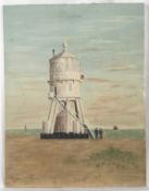 E. C. Kent - oil on board, lighthouse, signed and dated 1972, 43 x 33cm, together with five other wo