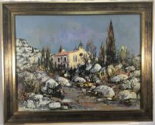 Maurice Buffet (1909-2000), oil on canvas - La Maison dans les Roches