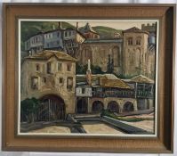 Armeno Matteoli (1920-2010) oil on canvas, Mount Athos
