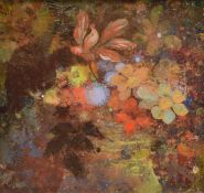 David Hutter (1930-1990) oil on board - Still Life of Wild Flowers, 20cm x 22cm, framed