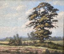 Leslie Ford (1885-1959) pastel - Lonely Elm, Navestock, Essex, in glazed painted frame