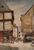 Hamilton Maxwell (1830-1923) watercolour - Dinan, 1897