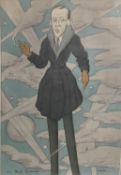 Max Beerbohm (1872-1956) set of five prints from 'Heroes and Heroines' of 'Bitter Sweet', a play by