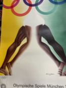 Allen Jones (b. 1947) original 1972 Munich Olympics poster, 100 x 65cm, , unframed (rolled)