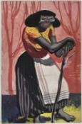 Glan Williams study of a woman standing, signed, 40cm x 26cm, unframed