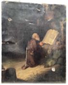 Italian School, oil on canvas, St Jerome praying