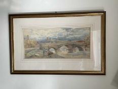 George Parsons Norman (1840-1914) watercolour, Beccles Bridge