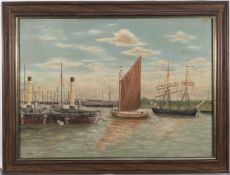 E. C. Kent pair of oils on board marine scenes off Lowestoft