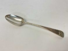 George III silver dessert spoon London 1778