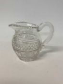 Good quality antique cut glass jug