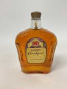 One bottle, Seagram's Crown Royal Fine de Luxe Canadian whisky, 1970s
