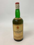 One bottle, Glenlivet 12 year old scotch whisky, 33 1/3 fl.ozs. 75%