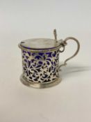 Victorian silver mustard pot