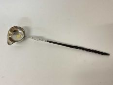 George III silver toddy ladle with whalebone handle
