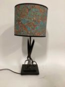 Vintage Tailors Scissors lamp with marble shade, 62cm including shade, on 18cm square base