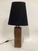 French Petrol Can lamp with shade, 77cm high with shade, base of can 12cm square