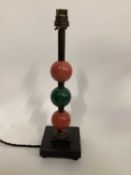 Snooker Ball table lamp, 34cm, on 10cm square base