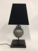 Buoy lamp with shade, 63cm high including shade, 23cm square base