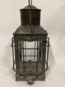 Lantern, without light fittings, 37cm high, 17cm diameter base