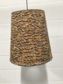 Partridge feather tapered lamp shade, 36cm high