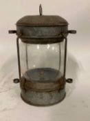 Lantern, 29cm and base 18cm diameter (partial light fitting)