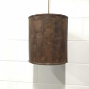 Industrial Can hanging light, 34cm high, diameter 31cm wtih chain on 8cm ceiling fitting