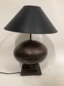 Plymouth Naval Dockyard Buoy lamp, 51cm without shade, c.37cm diameter, on 20cm square base